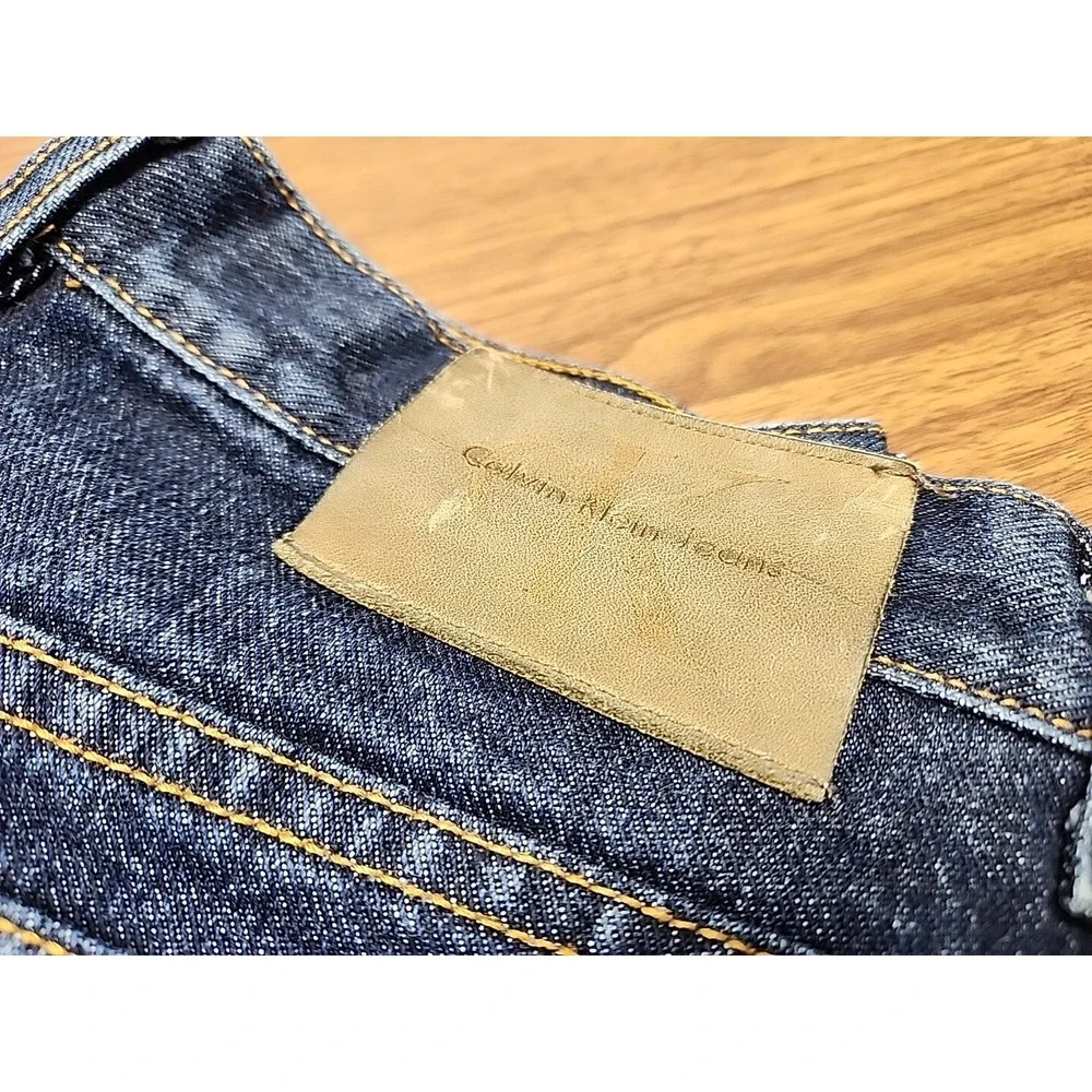 Calvin Klein Women's Omega Rinse Wash Blue‎ Denim Sz 14 Jeans 100% Cotton ~ VG